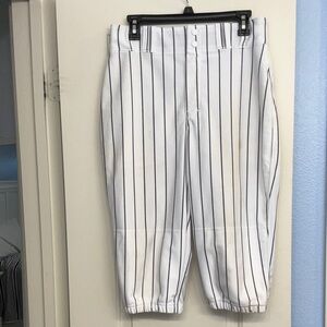 White Baseball Pants with Black Pinstripes M knickers